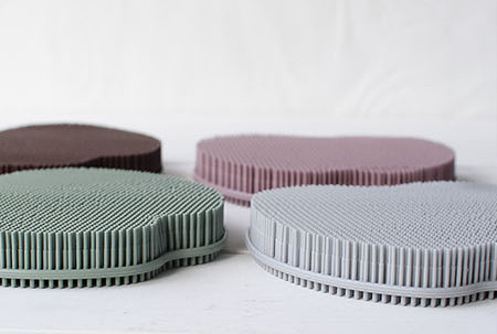 Scrubber Dish Washing Pastel Silicone Apple Sponge