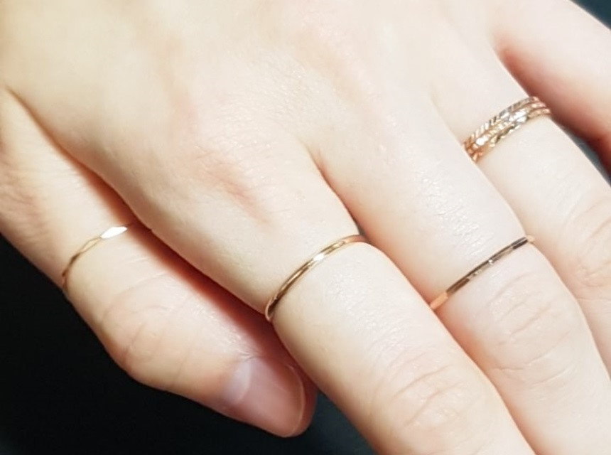<b><p>14k Woman Layered Thad ring simple guide</p></b><b><p>14k 女性 重ね着 糸リング シンプル ガイド ガード ジュエリー ゴールデンシークレット</p></b><br /><br /><p align='center'>