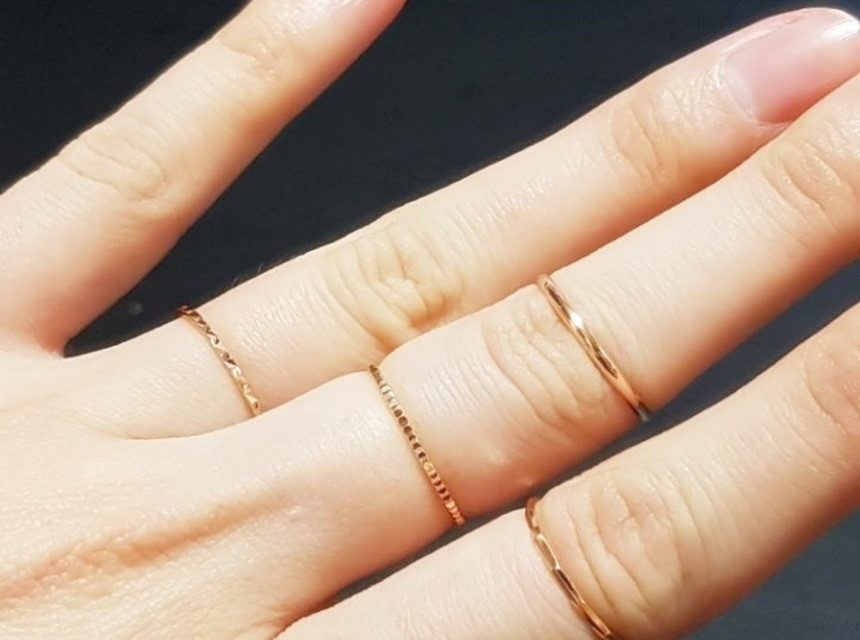 <b><p>14k Woman Layered Thad ring simple guide</p></b><b><p>14k 女性 重ね着 糸リング シンプル ガイド ガード ジュエリー ゴールデンシークレット</p></b><br /><br /><p align='center'>