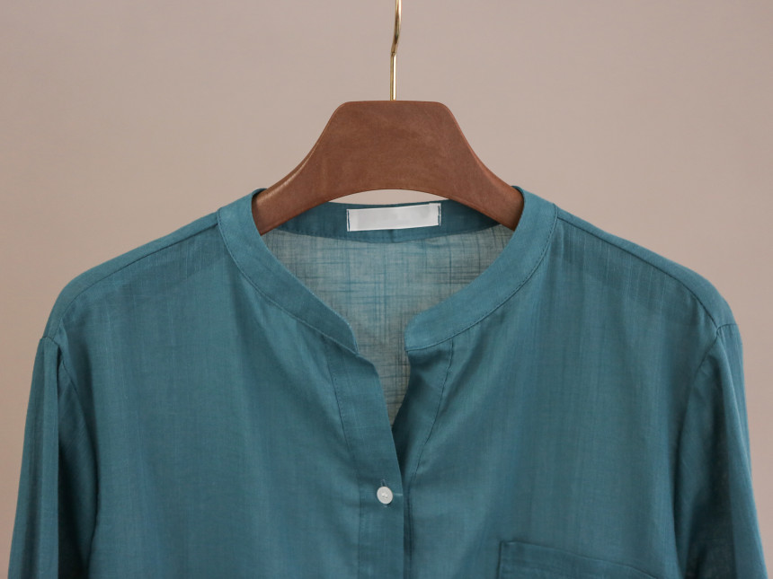 NEW FASHION LADY GIRL Blouse Henley Neck Basic