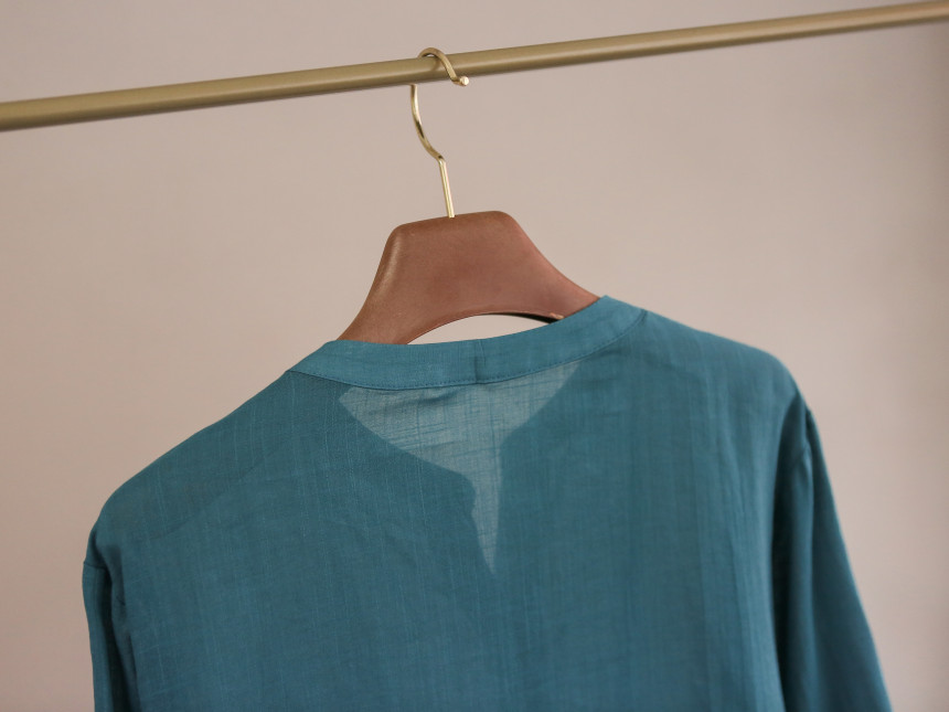 NEW FASHION LADY GIRL Blouse Henley Neck Basic
