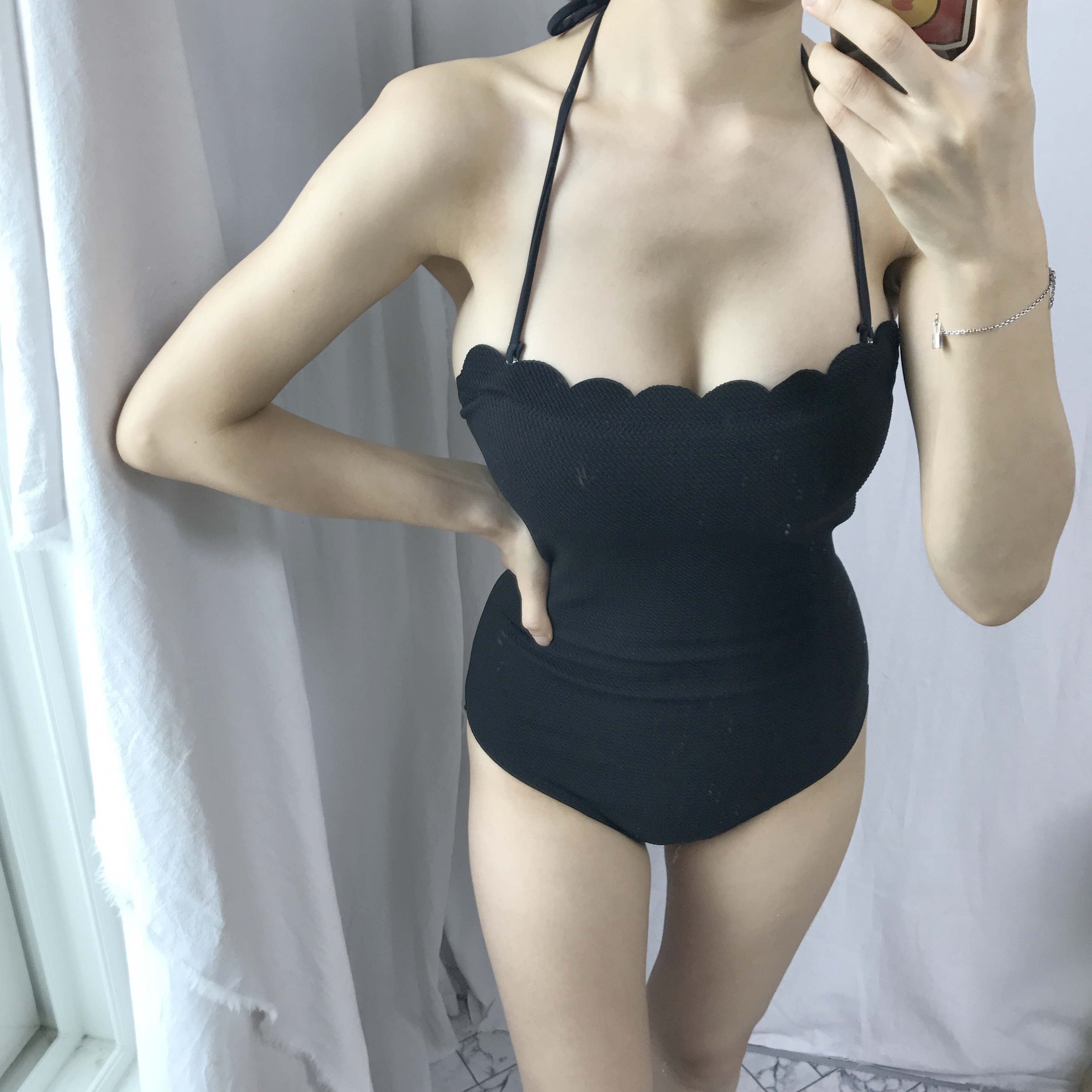 <b><p>Same day shipping cute wave Monoki 2color</p></b><b><p>即日発送 かわいい 波 モノキニ 2色 ブラック 黒以外の ホワイト、非 輸入非</p></b><br /><br /><p align='center'>