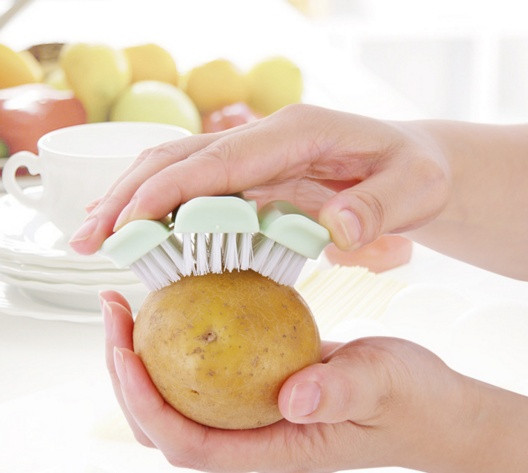 Scrubber Dish Washing Sole Fruit Washing Brush Eas