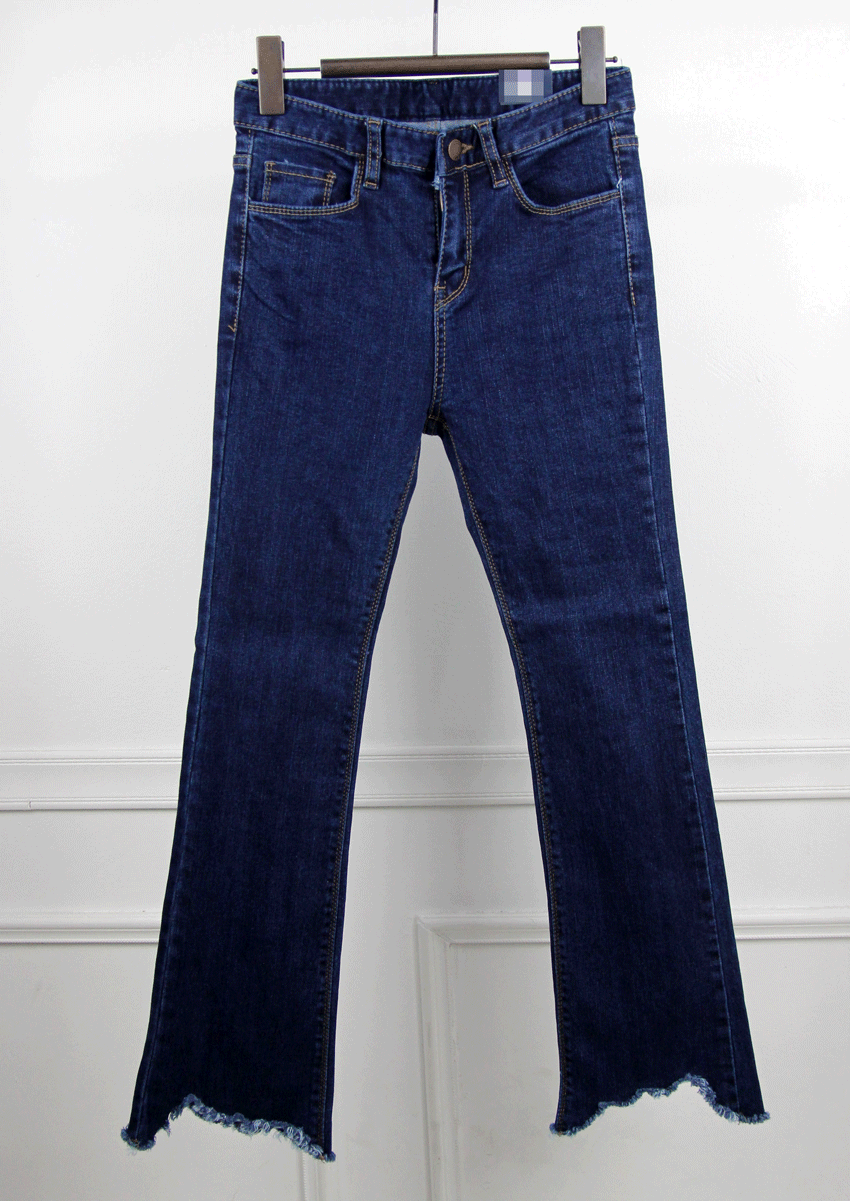 Women Jeans Pants JINCHEN span boots cut jeans hig