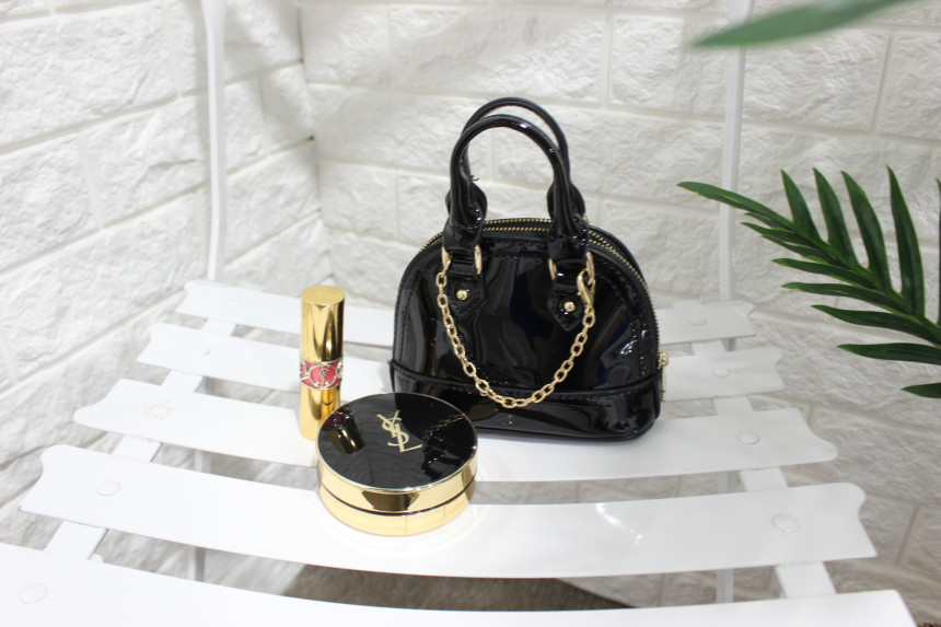 New enamel mini tote chain chain cross back bag po