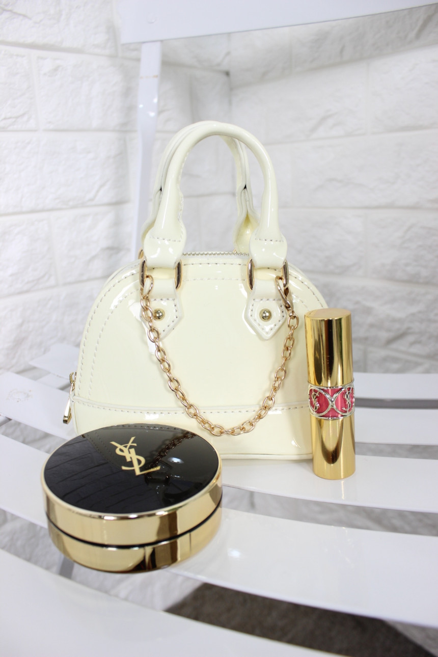 New enamel mini tote chain chain cross back bag po