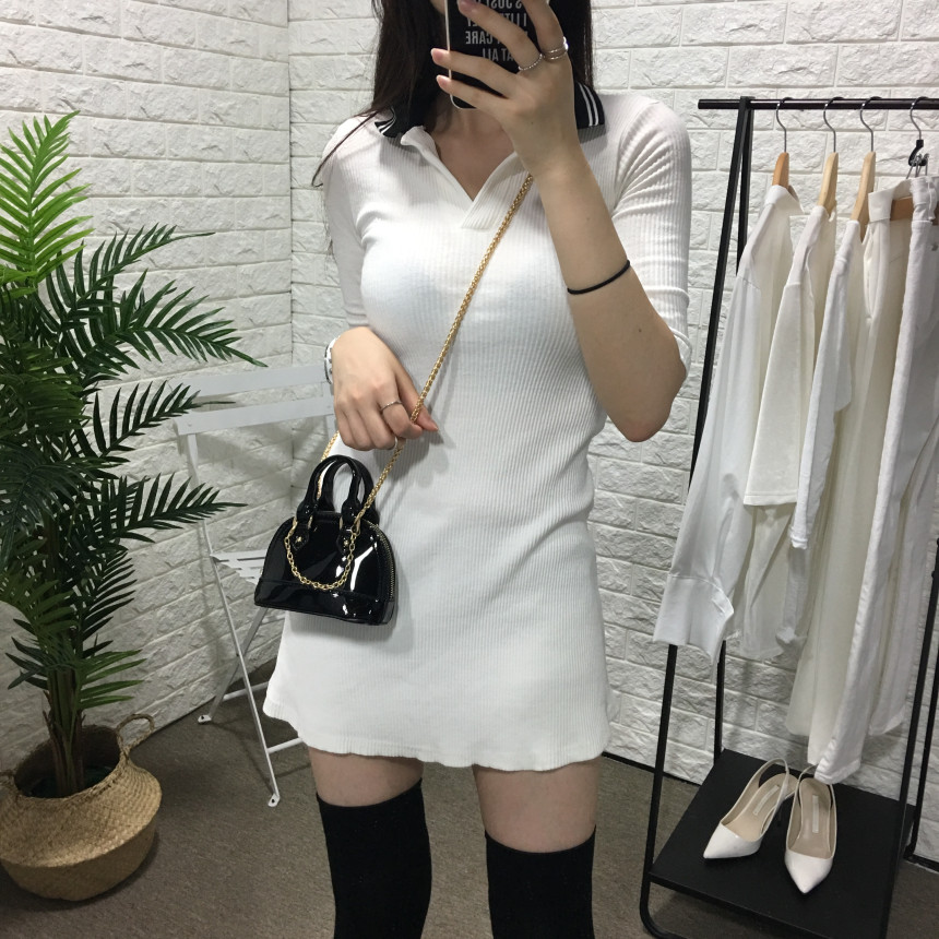 New enamel mini tote chain chain cross back bag po