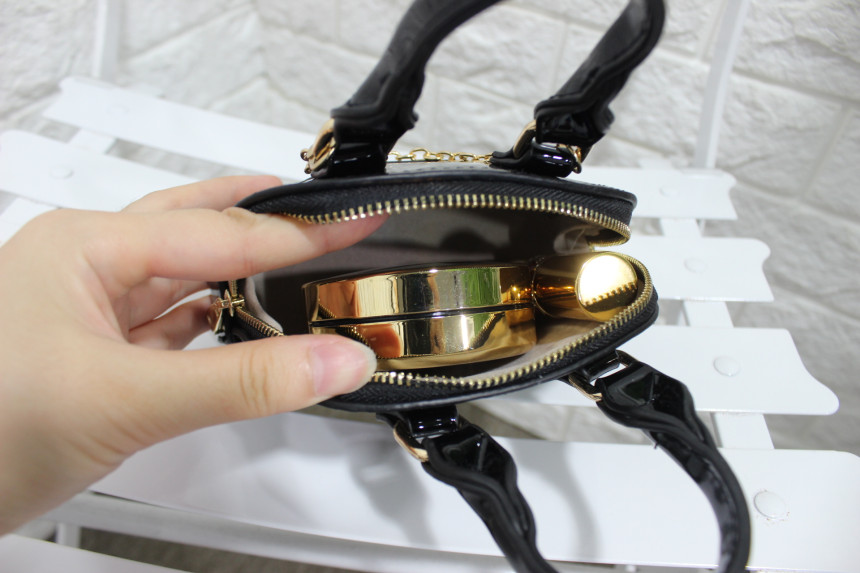New enamel mini tote chain chain cross back bag po