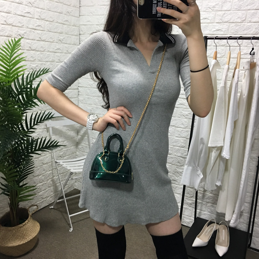 New enamel mini tote chain chain cross back bag po