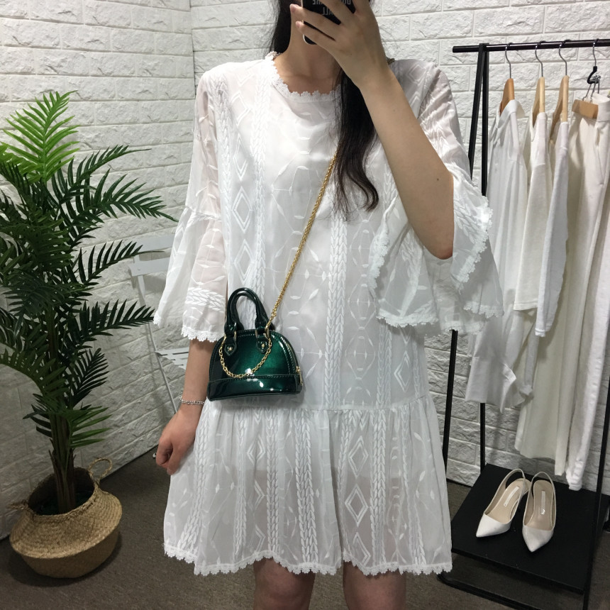 New enamel mini tote chain chain cross back bag po