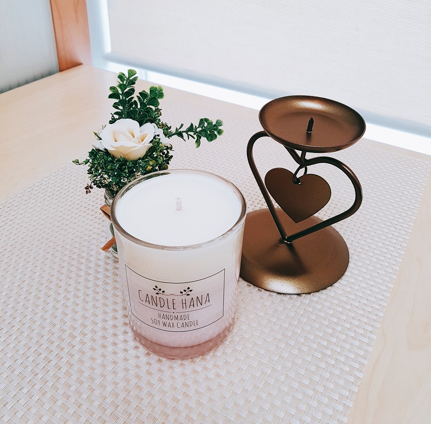 Two-tone soya candle 7oz, 9oz transparent containe