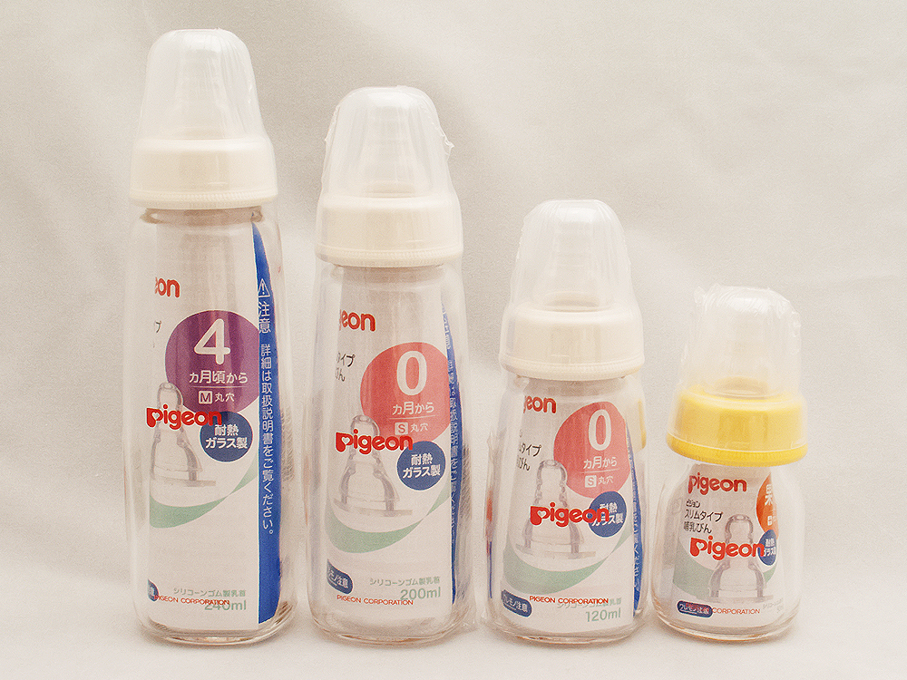 피죤 슬림 타입 젖병 내열유리 50mL(과즙용) / 120mL / 200mL / 240mL - 수유·외출 - 하카타몰