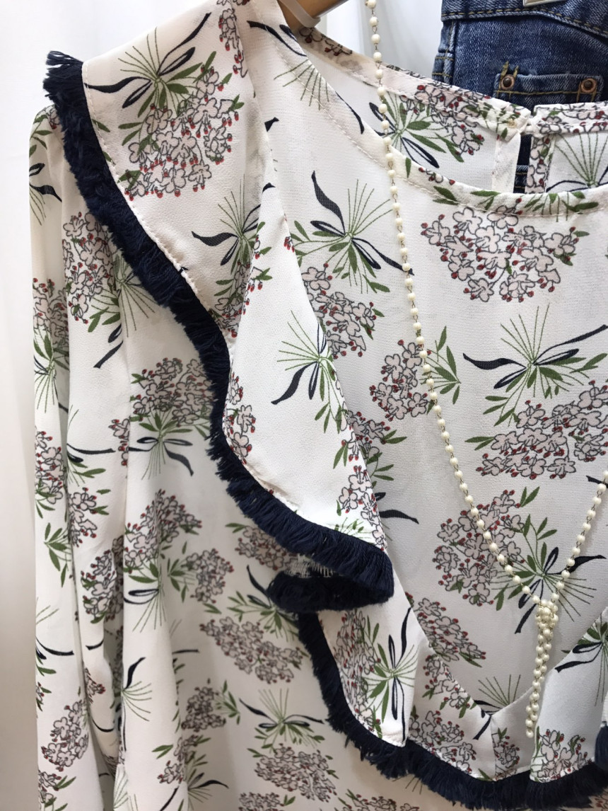 NEW FASHION LADY GIRL Blouse Surgical Flower Blous