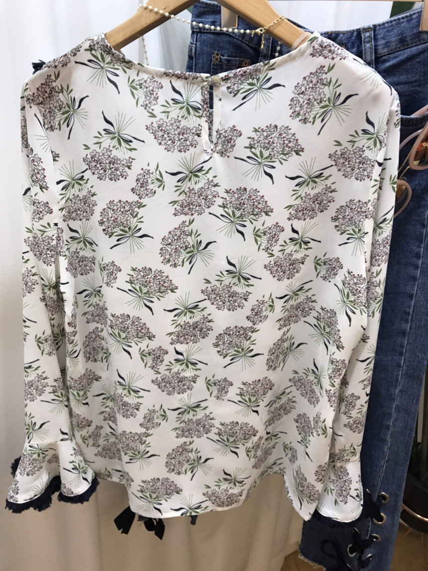 NEW FASHION LADY GIRL Blouse Surgical Flower Blous