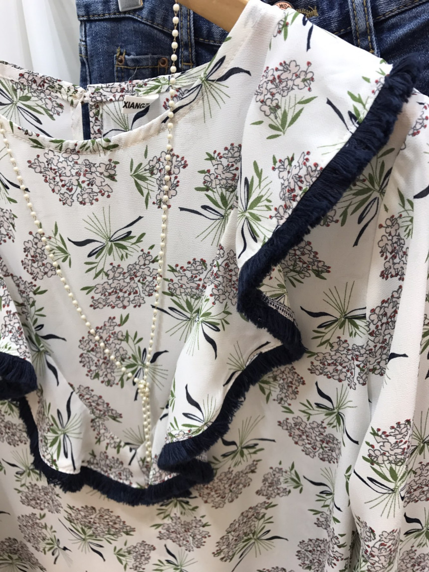 NEW FASHION LADY GIRL Blouse Surgical Flower Blous