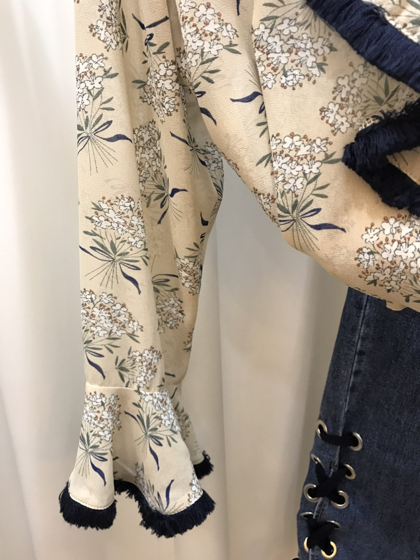 NEW FASHION LADY GIRL Blouse Surgical Flower Blous