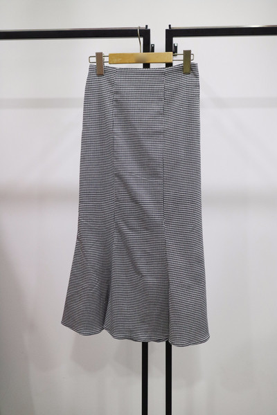 High Waist Check Mermaid Skirt 508 Romantic Style 