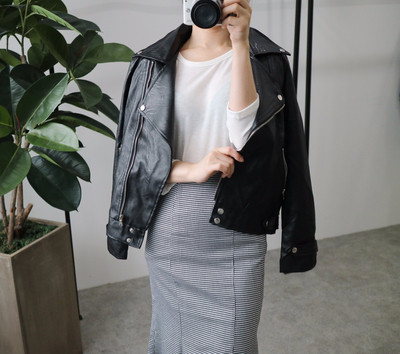 High Waist Check Mermaid Skirt 508 Romantic Style 