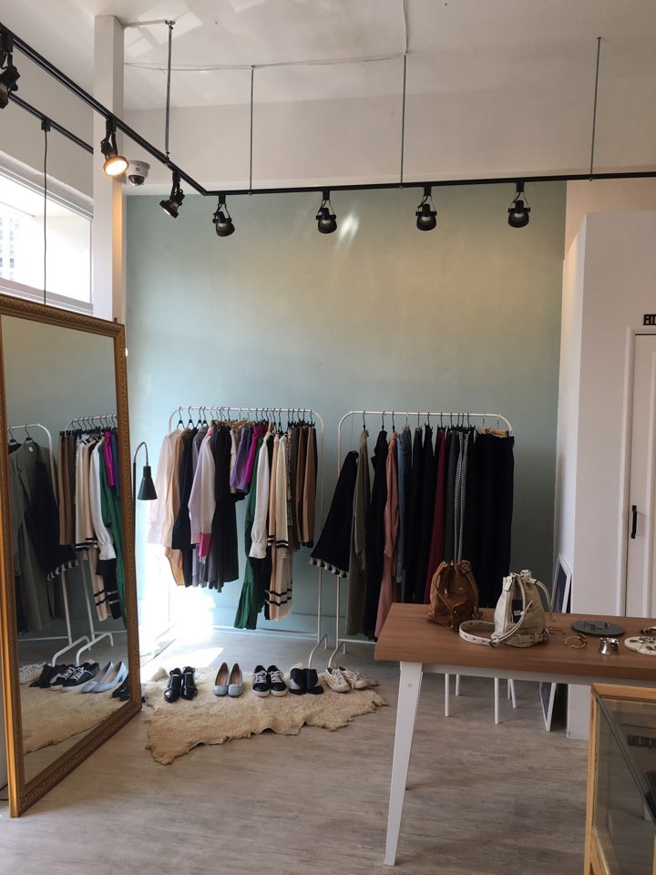 Vintage long knit skirt 2col modern basic design n