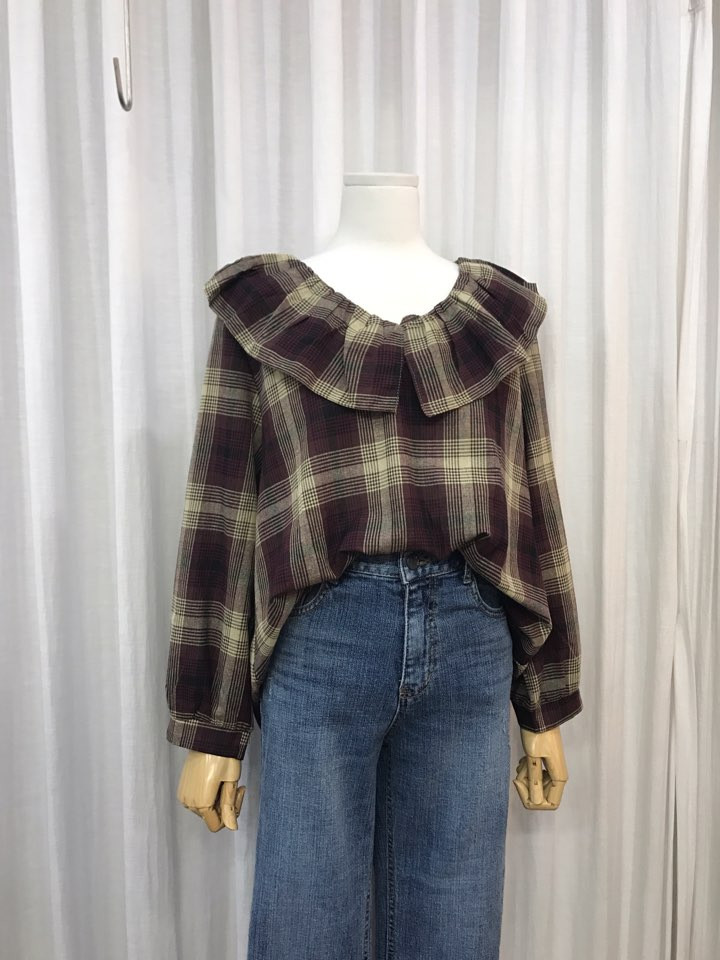 Women Blouses Laura Checked Blouse Shirts Women