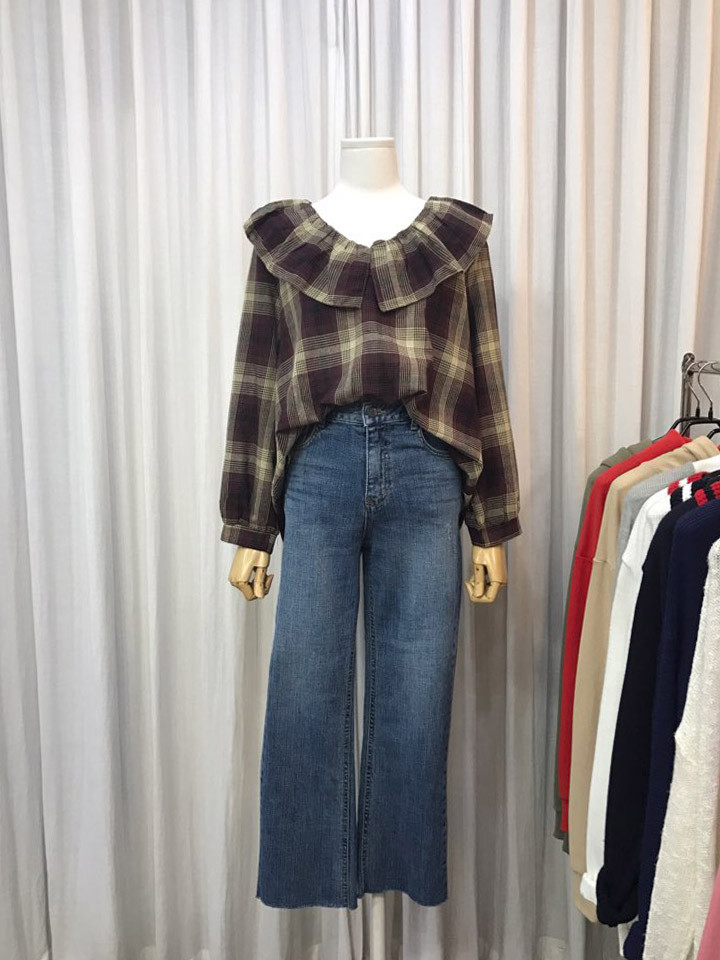 Women Blouses Laura Checked Blouse Shirts Women