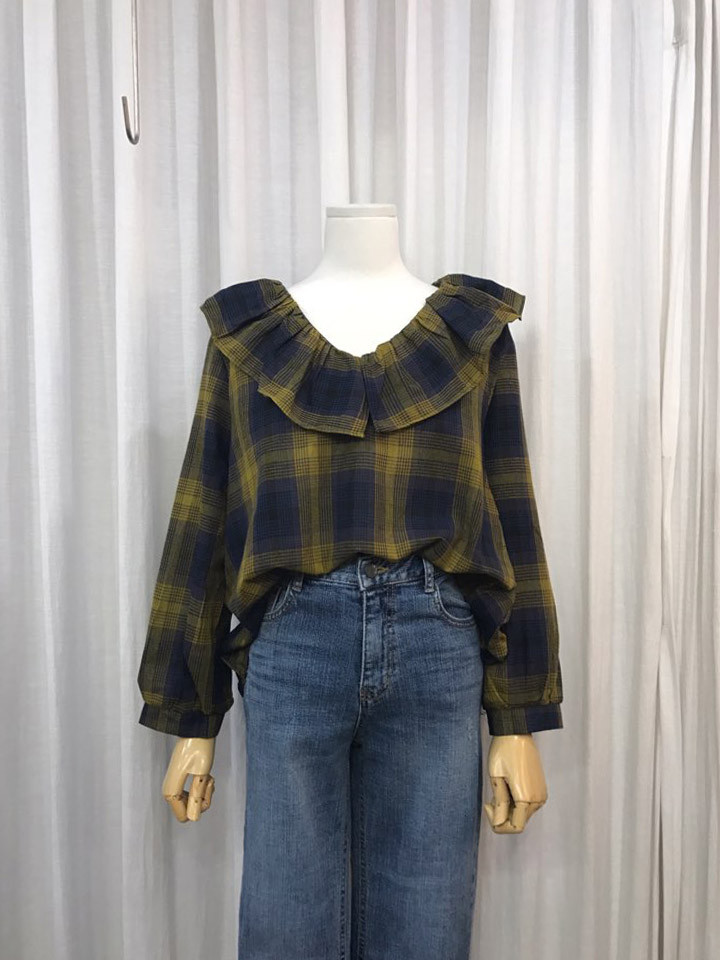 Women Blouses Laura Checked Blouse Shirts Women