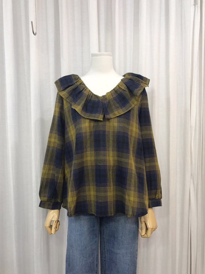 Women Blouses Laura Checked Blouse Shirts Women