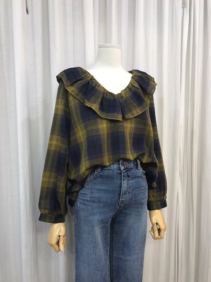 Women Blouses Laura Checked Blouse Shirts Women