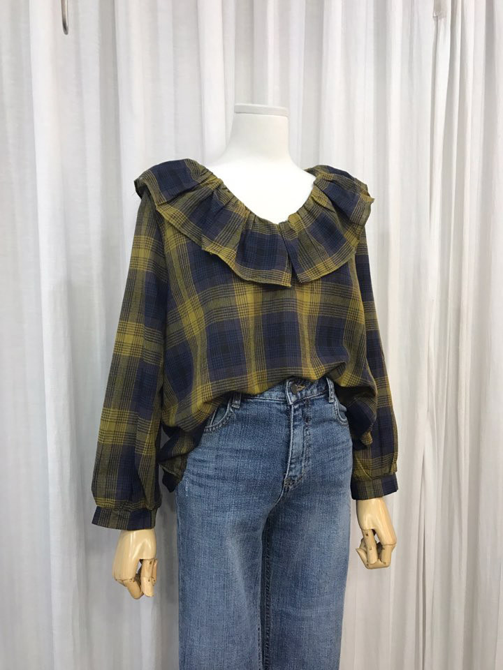 Women Blouses Laura Checked Blouse Shirts Women