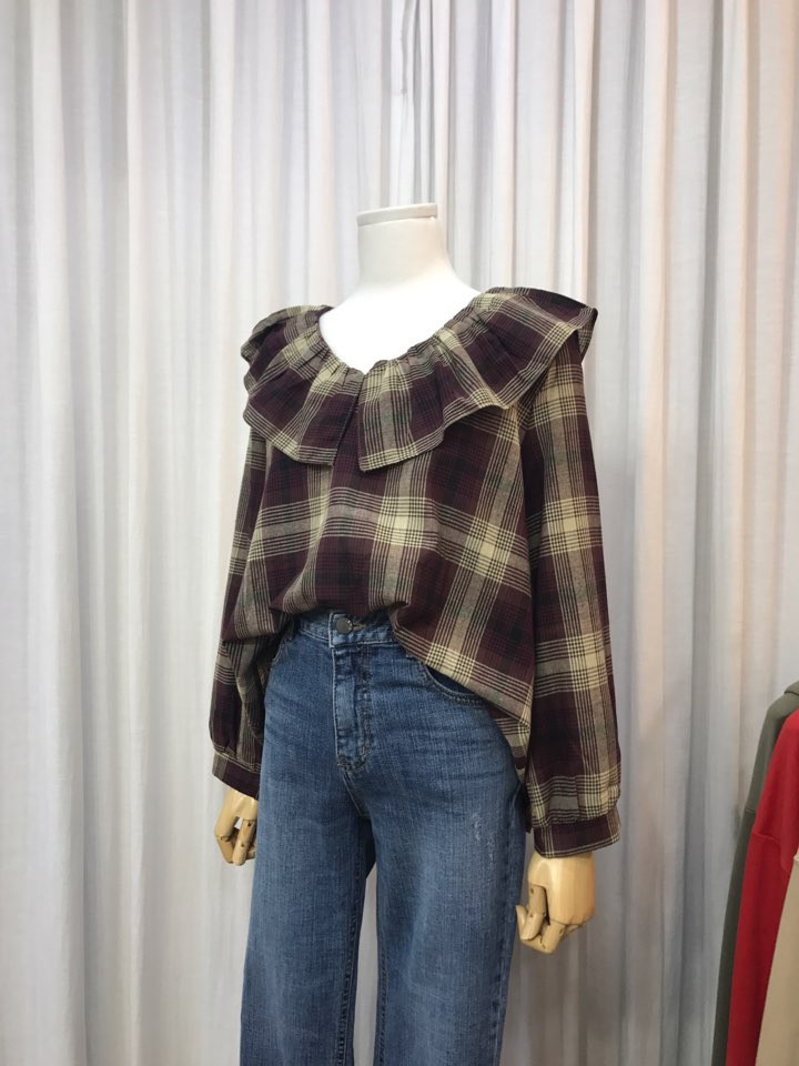 Women Blouses Laura Checked Blouse Shirts Women