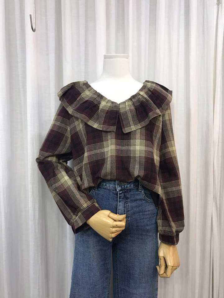 Women Blouses Laura Checked Blouse Shirts Women