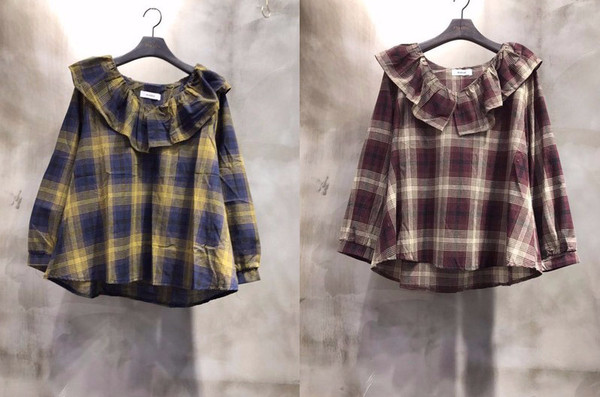 Women Blouses Laura Checked Blouse Shirts Women