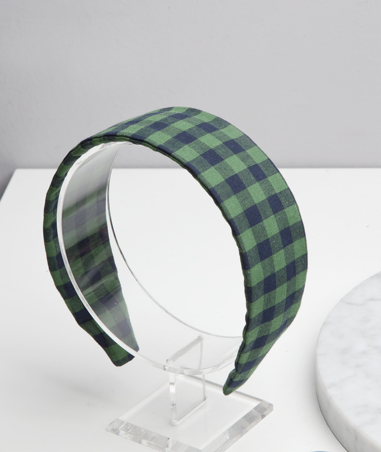 New Robin Green Check Hair Band