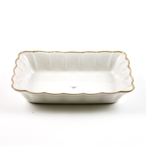 코스타노바 올리바 빈티지 수입 그라탕 디저트 접시 / 30cm, 사각오븐접시 화이트