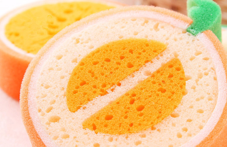 Scrubber Dish Washing Rich bubble fruit shape spon