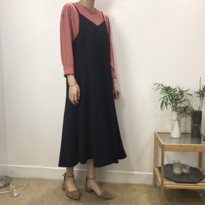 Women in their 30s Bustier Long Dress Autumn Coord