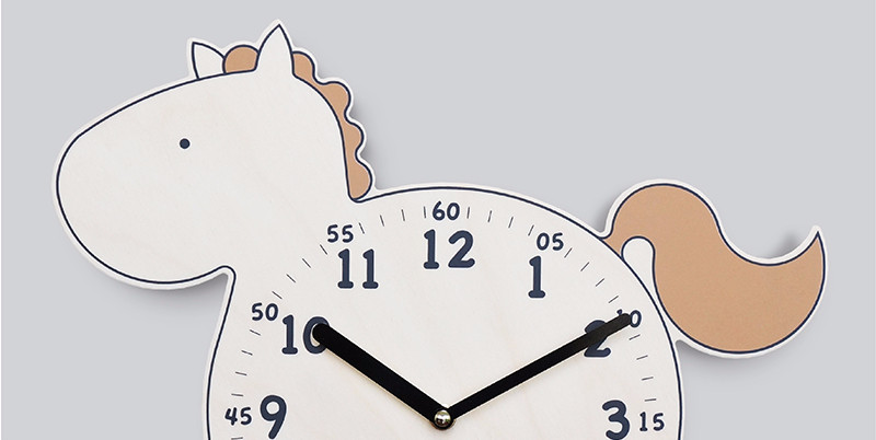 Wind chestnut birth 12 lucky words Noise wall cloc