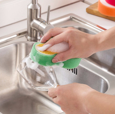 Scrubber Dish Washing Rich bubble fruit shape spon