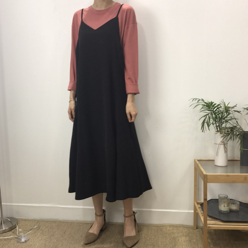 Women in their 30s Bustier Long Dress Autumn Coord