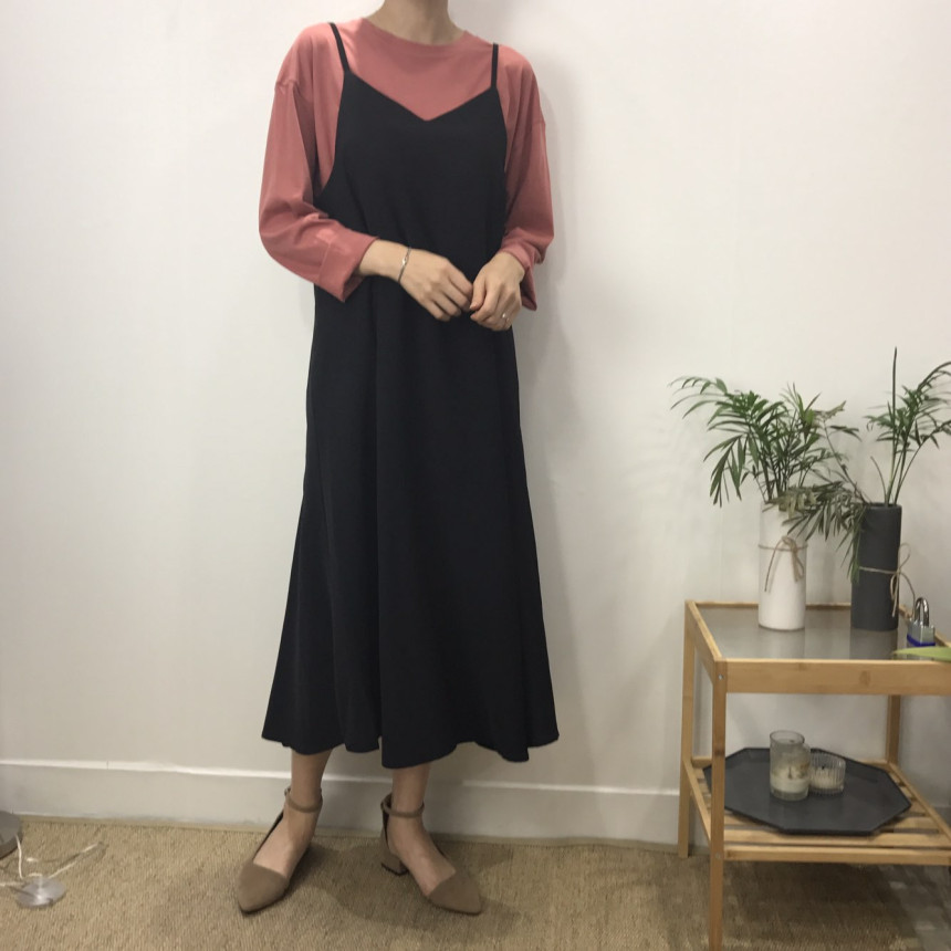 Women in their 30s Bustier Long Dress Autumn Coord