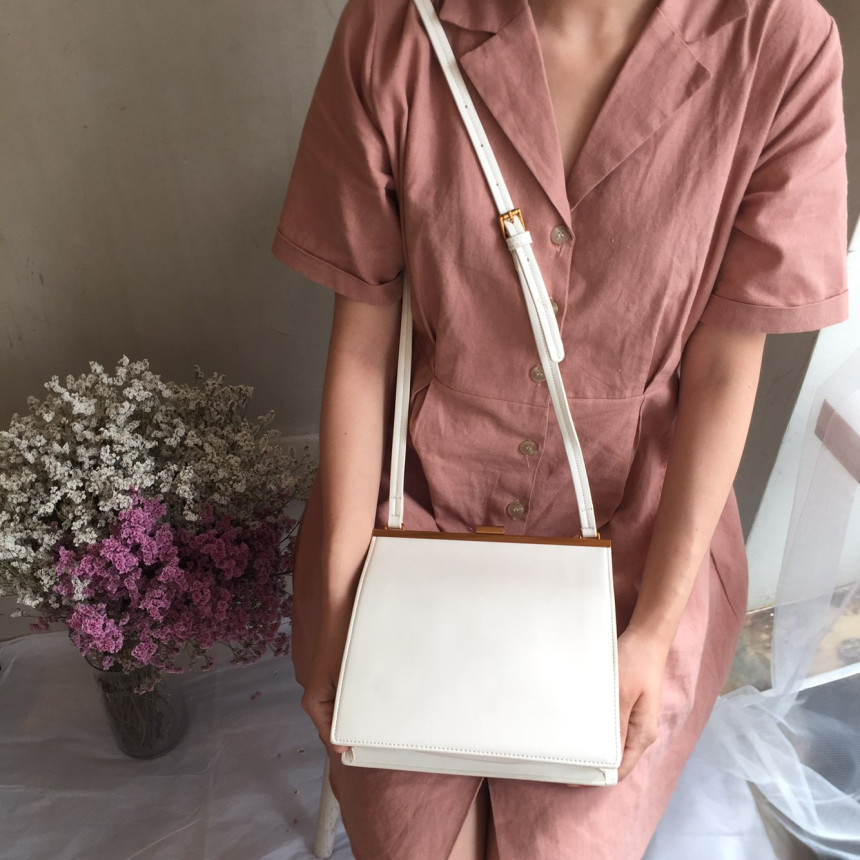 New Square gold mini bag 2color 30s female autumn 