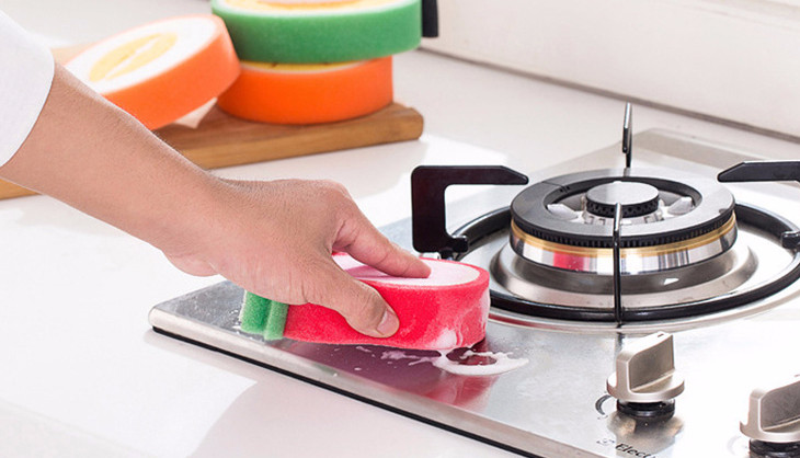 Scrubber Dish Washing Rich bubble fruit shape spon