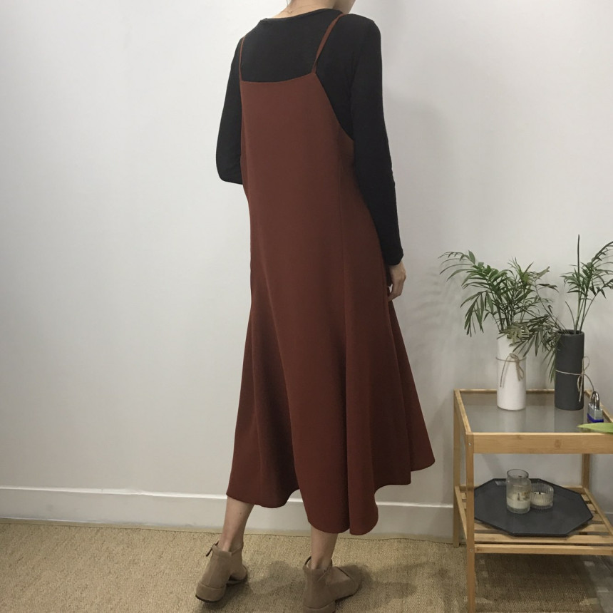 Women in their 30s Bustier Long Dress Autumn Coord