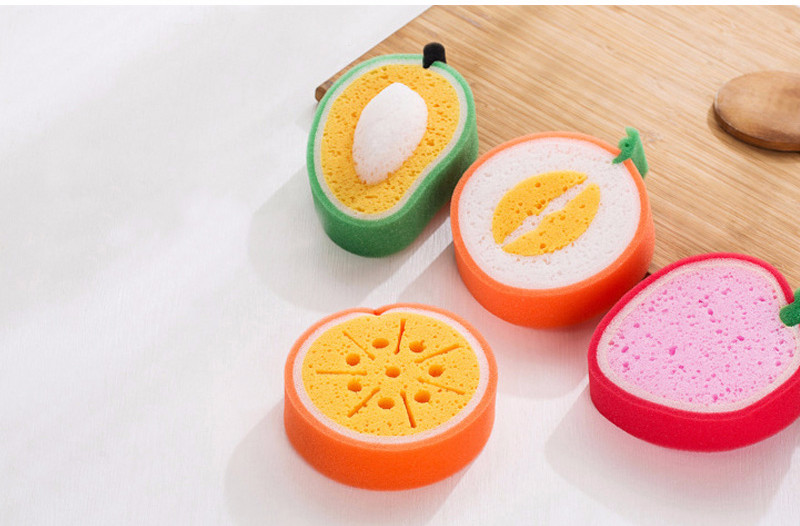 Scrubber Dish Washing Rich bubble fruit shape spon