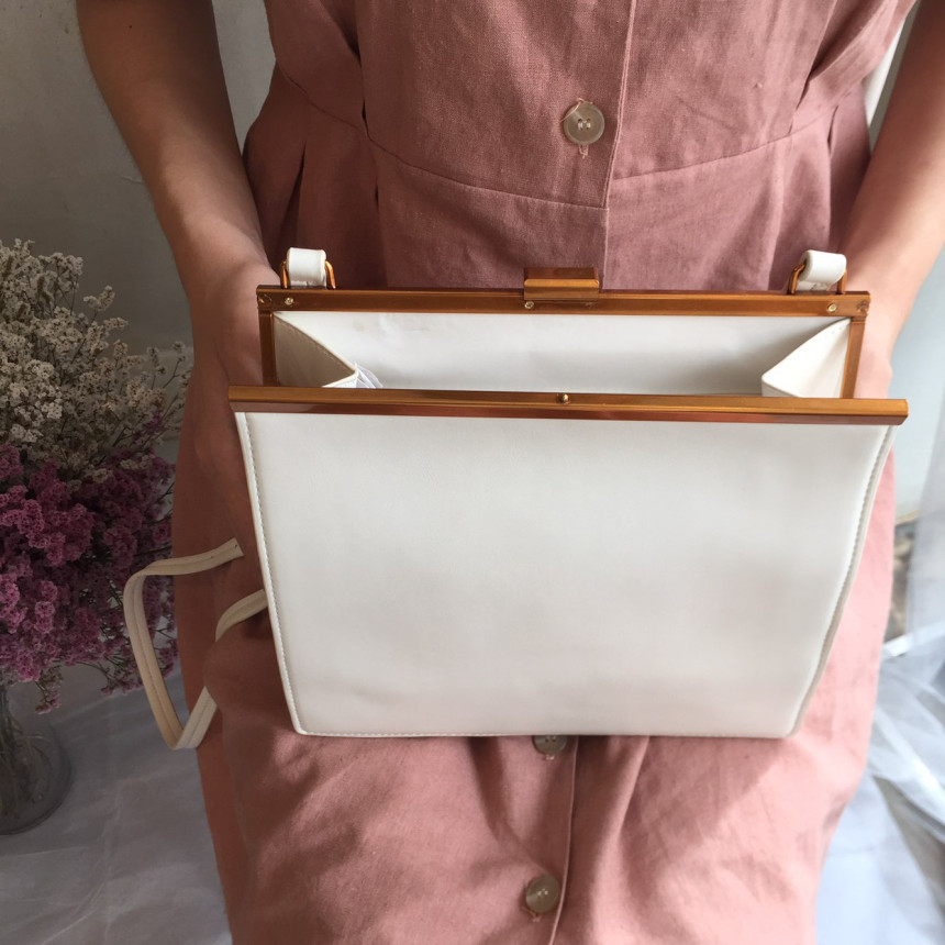 New Square gold mini bag 2color 30s female autumn 