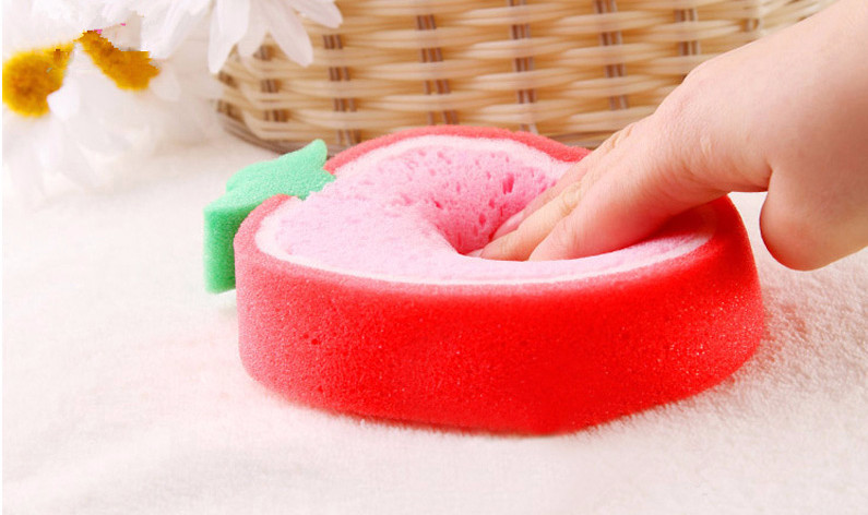 Scrubber Dish Washing Rich bubble fruit shape spon