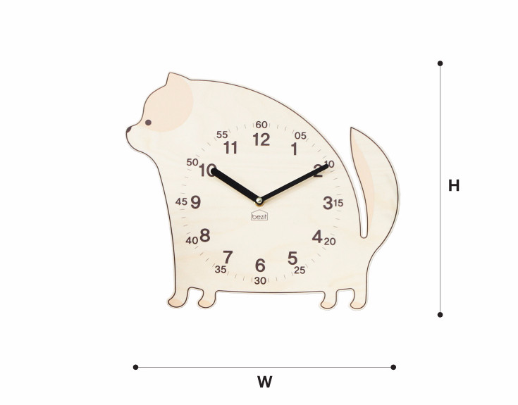 Beckett companion dog Pomeranian silent wall clock