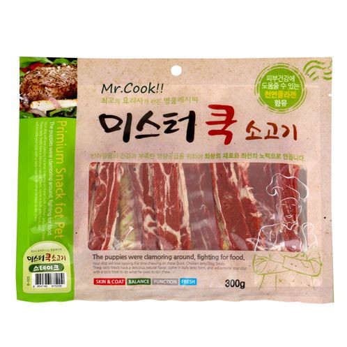 Mr. Cook Beef steak 300g Puppy snack Recommended p
