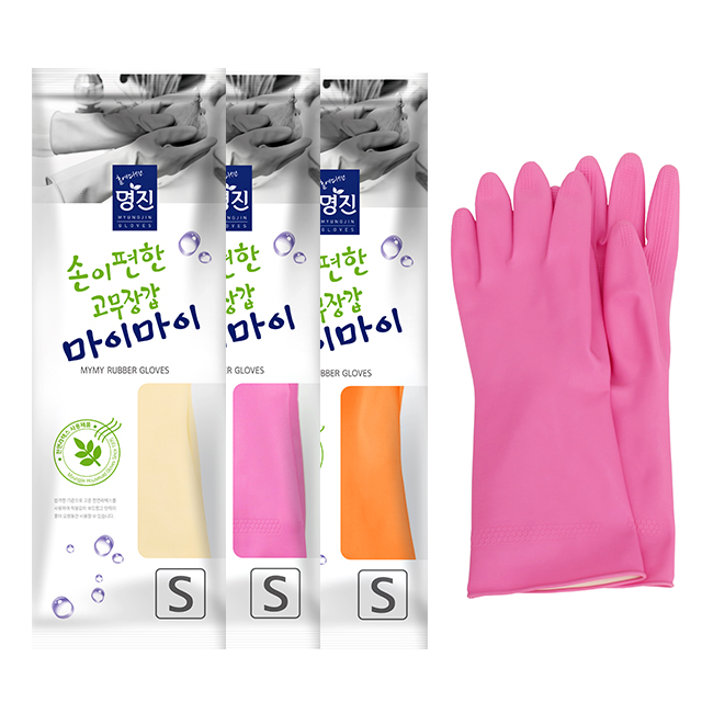 명진 고무장갑 마이마이 소 중 - 상품 이미지