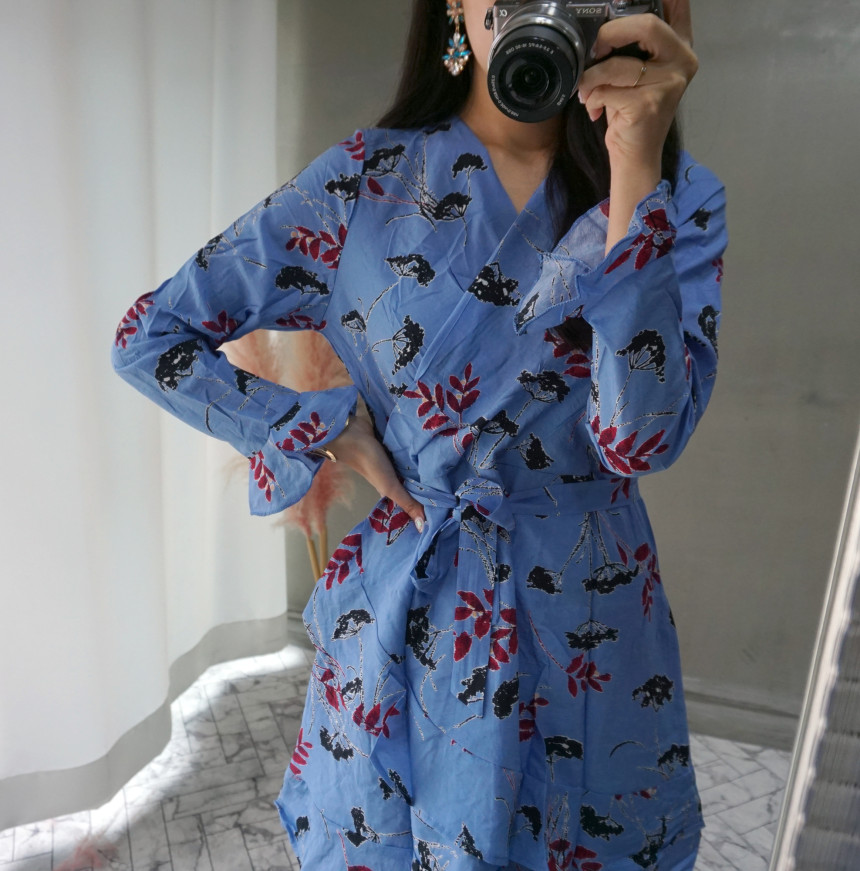 New Women Dress Autumn New Flower Chiffon Mini Dre
